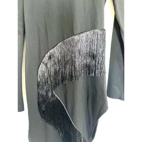 The Attico panelled long-sleeved midi dress black IT44 US8 - Picture 10 of 13